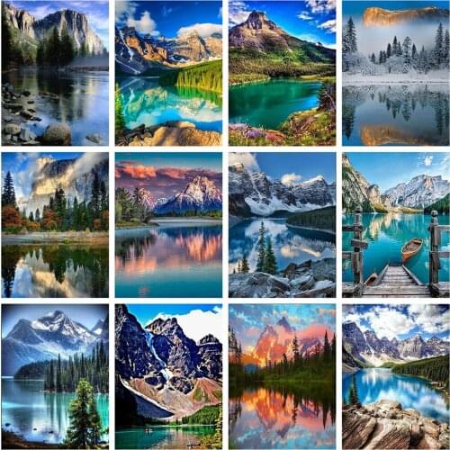 Evershine Diamond Embroidery Sale Scenery Rhinestones Pictures Diamond Painting Mountain Full Square Mosaic Kit Home Decoration