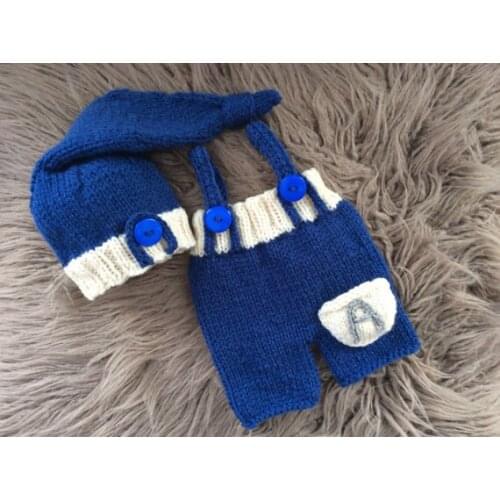 Fotografia newborn newborn photography props knitting patterns crochet outfit khaki button beanie+pants baby shower gift