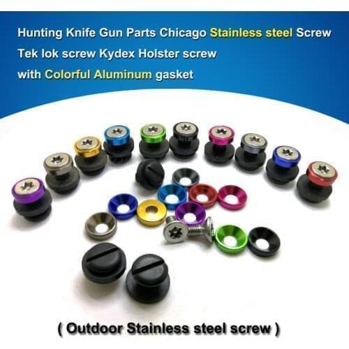7.5mm x 5mm hole Holster Colorful Stainless steel TORX chicagscrew knife scabbard stud chicago screws Tek lok buckle screw
