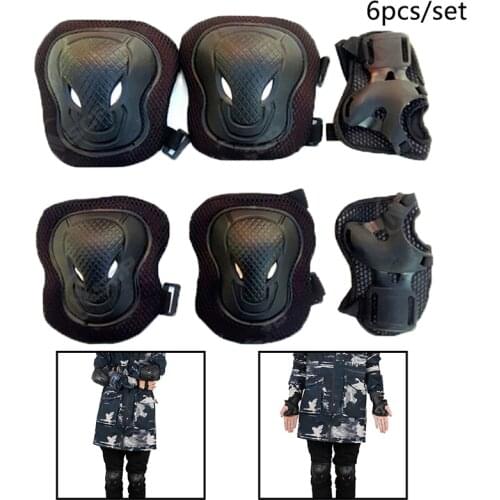 Skating Protective Gear Set Elbow pads Bicycle Skateboard Ice Skate Roller Bike Knee Protector For Adult Men Women 6pcs/set