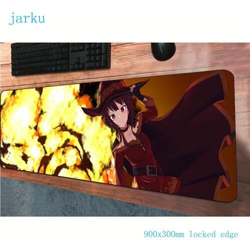 Megumin mouse pad 900x300mm mats Beautiful Computer mouse mat gaming accessories Birthday large mousepad keyboard games pc gamer