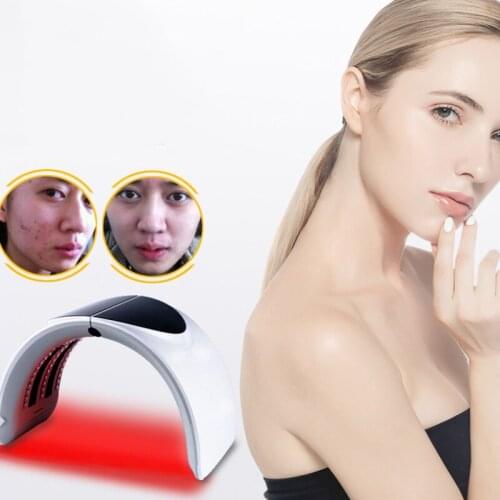 Foreverlily Heating 7 Colors PDT Facial Mask Foldable Threapy Face Lamp LED Photon Skin Rejuvenation Salon Home Use Skin Care