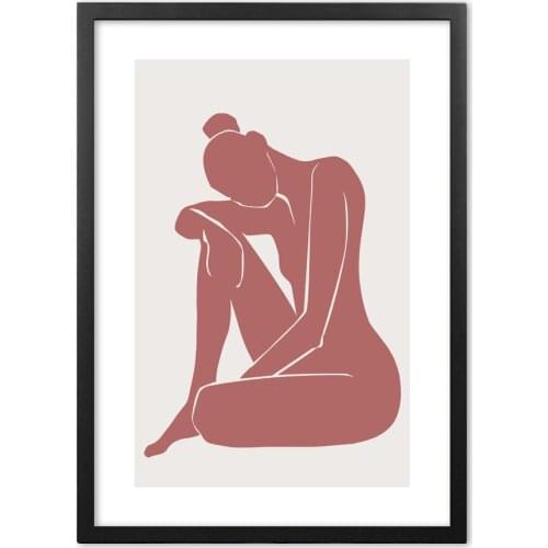 Human Body Minimalist Abstract Nordic Paper Painting Wall Art Paper Painting Landscape Wall Pictures For Living Room Decorative