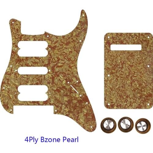 Guitar Pickguard And 11 Screws For No Control Fender Strat Floyd Rose Bridge Cut With HSH Pickups & Back Plate & Control Knob