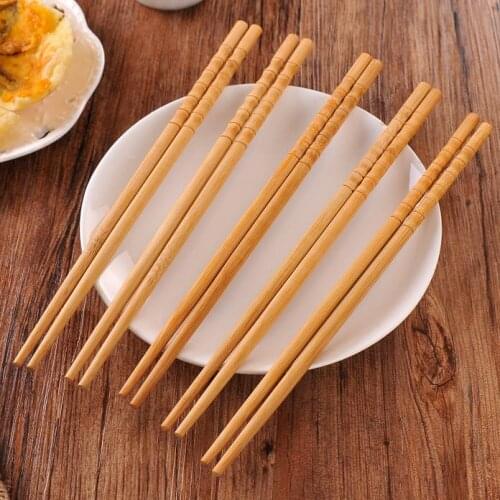 Natural Bamboo Chopsticks Traditional Vintage Handmade Chinese Dinner Chopsticks Home Kitchen Tableware Wholesale SN3718