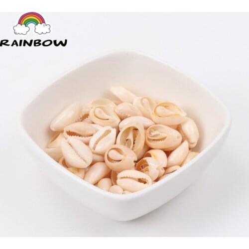 Natural Creamy White Sea Shell Loose Beads Accessories For Handmade Home Decoration Craft 10-23mm 50pcs