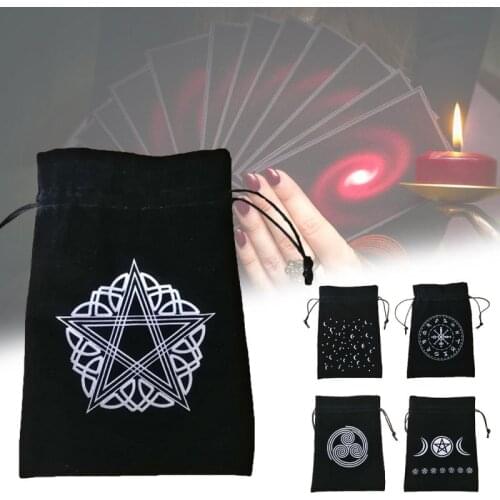 German Thick Velvet 13x18cm Tarot Oracle Card Special Brand Bag Witch Fortune-telling Supplies Storage Bag Drawstring Bag 1 Pc
