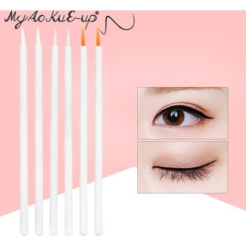 New Nylon Disposable Eyeliner Brush Beauty Nail Brush Makeup Tools Lipliner brush Applicator Black Makeup Brush Accessories