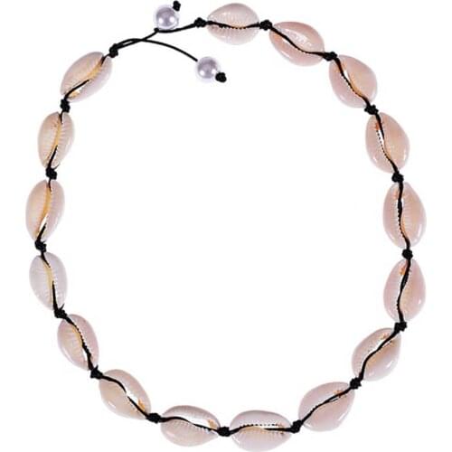 Shells necklace Collares Kolye Moana Hot Style In Fashion Ocean Beach Natural Pearls Female Short Chain Clavicle Colar Collier