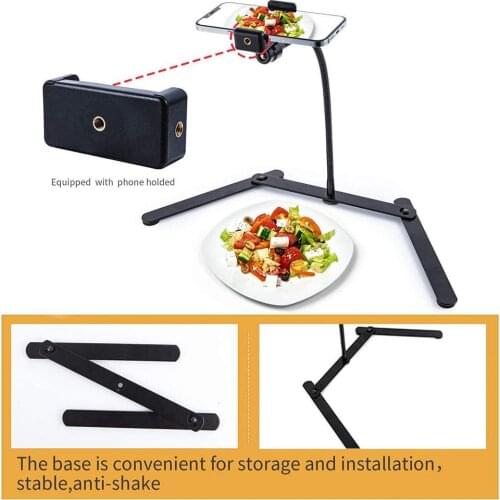 360 Adjustable Long Arm Mobile Phone Stand Holder Clip Photography Light Alloy Tripod Bracket For Drawing Teaching Live Stream