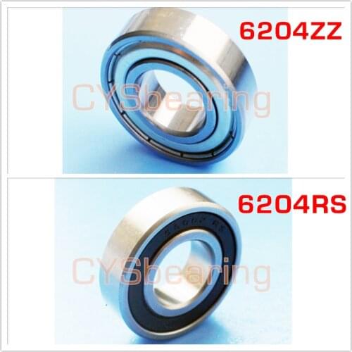 Stainless steel 440 304 S6204 2RS 20X47X14 mm groove ball bearing 6204ZZ S6204ZZ 6204RS plastic POM si3n4 ceramic non magnetic