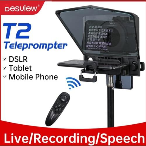 SOONPHO T2 Big Screen Prompter Professional Interview Teleprompter Anchorman Host for DSLR For Smartphone video prompter