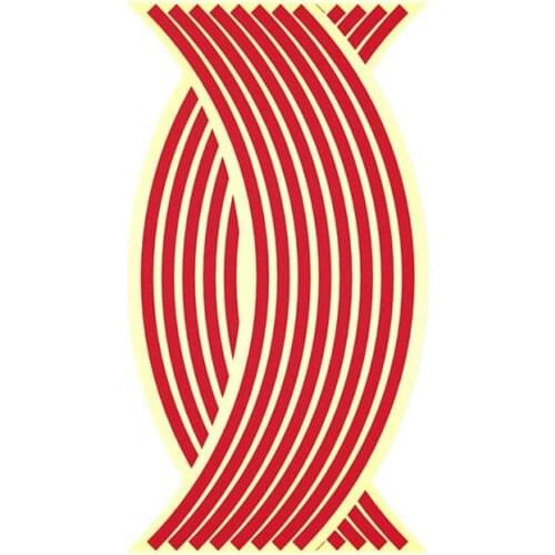 17Inch Strips Wheel Stickers Bike Motorcycle Car Reflec Tape Moto Car Styling Tires Rim Decoration