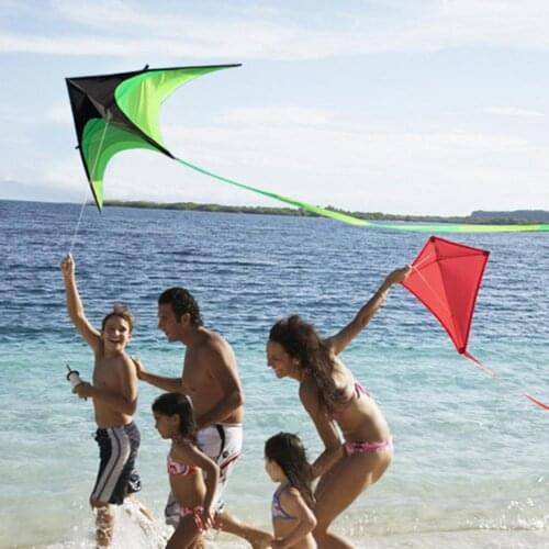 Outdoor Nylon Ripstop Prairie Delta Flying Kite with Tail Kids Children Toy Flying Long Tail Outdoor Fun Sports Educational Gift
