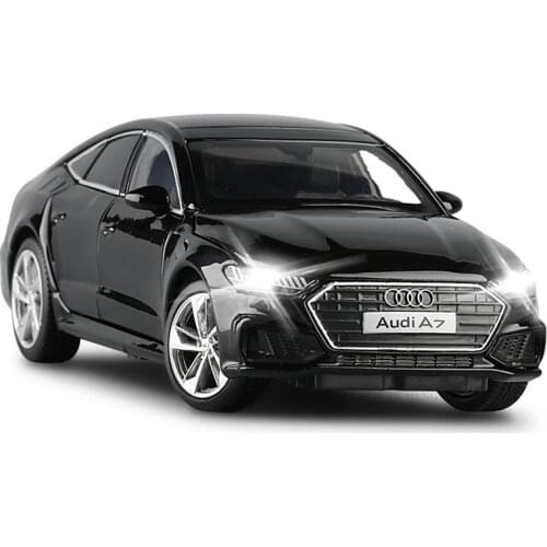 1/32 A7 Alloy Car Model Children Toys 6 Doors Opened Simulation Toy Vehicles With LED Light Collection Childrens Kids Car Gifts