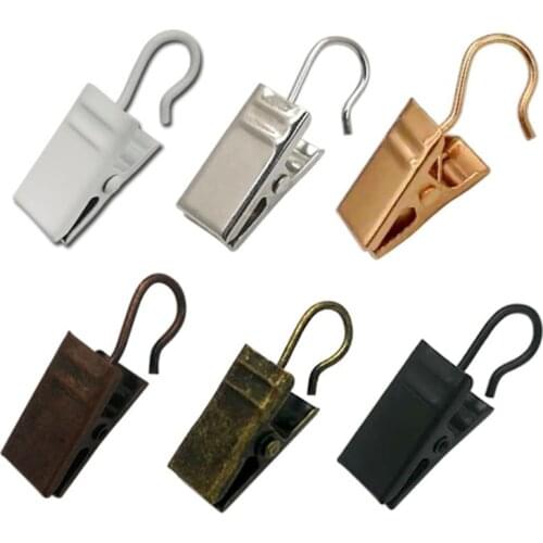 10Pcs Strong Sturdy Metal Curtain Clips Shower Hooks Living Room Curtain Accessories Clamps Drapery Clips Holder