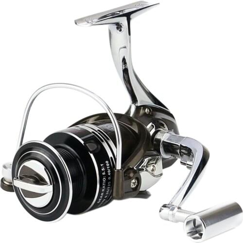 12+1BB Spinning Fishing Reel for Big Fish Saltwater Sea 4:7:1 Right Left Hand Exchange Carp Fishing Reels Aluminum Alloy Spool