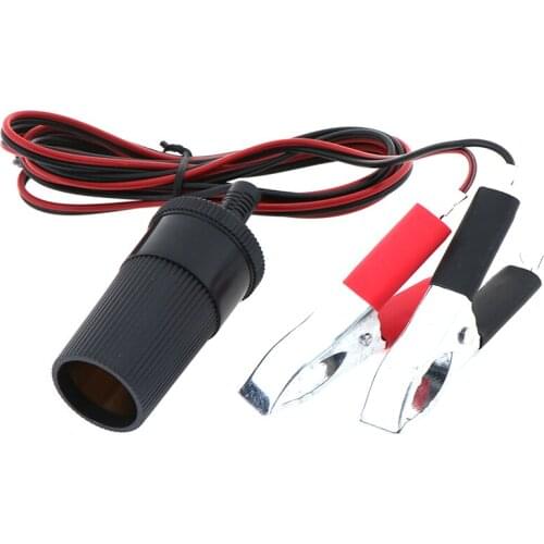12V Emergency Batery Line Cigarette Light Power 150cm Car Cigarette Lighter Power Socket AdapterBattery to Terminal Clip-on Car