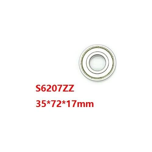 4pcs/lot S6207ZZ S6207 ZZ 35x72x17mm stainless steel double cover bearings Deep Groove Ball bearing 35*72*17mm 6207 6207ZZ