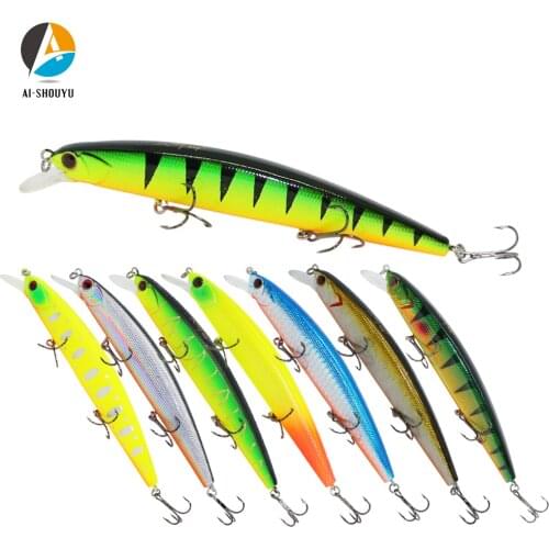 AI-SHOUYU Fishing Lure Hard Bait 130mm 20g Minnow Crankbait Wobblers Peche Bass Artificial Baits Pike Carp Lures Swimbait