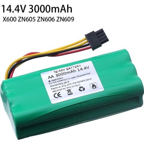 14.4V 3000MAH Ni-MH AA rechargeable battery cell for Ecovacs Deebot Deepoo X600 ZN605 ZN606 ZN609 Redmond Vacuum Cleaner Robot