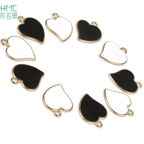 17x21mm Aperture Approx 2mm 10pcs/Bag Heart Drop Charms Pendant For Jewelry Making Bracelet Necklace DIY