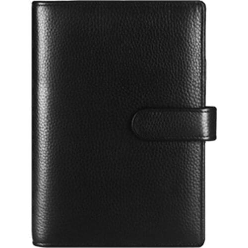 Yiwi Black A4 B5 A5 A6 A7 100% Genuine Leather Notebook Business Planner Handmade Agenda Sketchbook Diary Vintage Stationery
