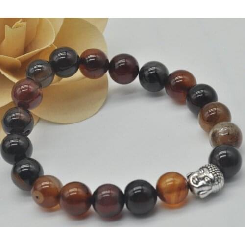 Wholesale 36 PCS 10mm head portrait carnlian bracelets free shipping