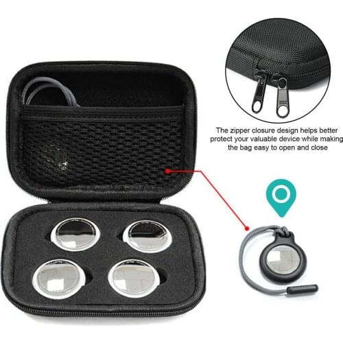 For AirTags Tracker Storage Bag Zippered Storage Organizer Bag Protective Carry Case For AirTag