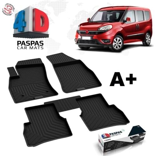 FOR FIAT DOBLO BRAND CAR INDOOR MAT RUBBER BLACK COLOR 2010 2011 2012 2013 2014 2015 2016 2017 2018 2019 2020 2021 MODEL