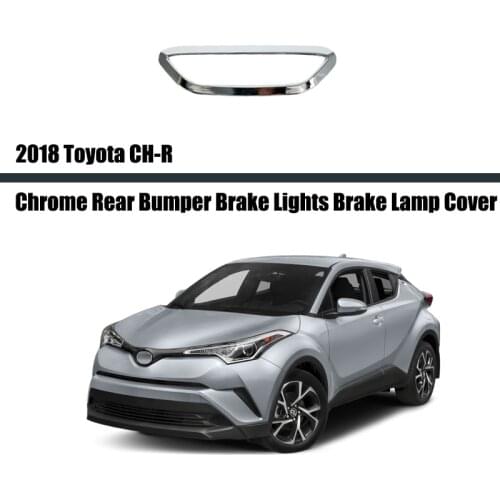 For Toyota C-HR 2018 2019 2020 Chrome Rear Trunk Bumper Tail Stop Brake Light Lamp Cover Trim Frame Decoration Car Styling