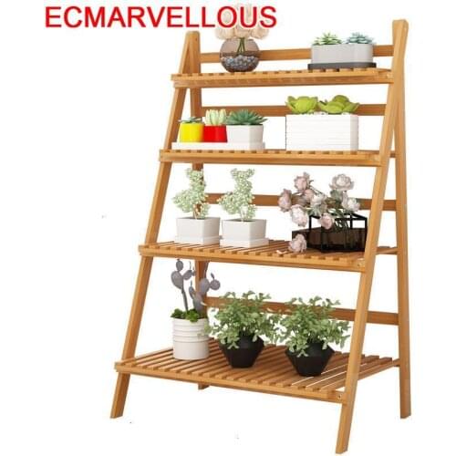 Pot Plantenstandaard Balkon Repisa Para Plantas Wooden Shelves For Balcony Shelf Outdoor Flower Rack Dekoration Plant Stand