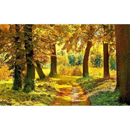 HD Autumn Forest Maple Leaf 3D Mural Nature Photo Wallpaper Living Room Dining Room Romantic Interior Decor Non-woven Wallpaper