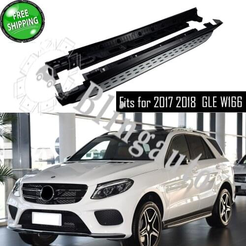 Running board fits for Mer-cedes Be-nz GLE W166 series 2017 2018 Aluminium side Nerf step bar car pedal protector