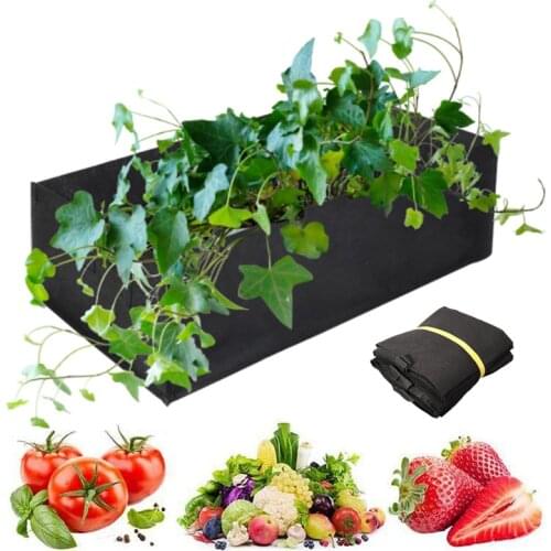 Square Grow Bag Veg Tomato Flower Planters Bag Non-Woven Reusable Garden Fruit Plant Pot Grow Bag
