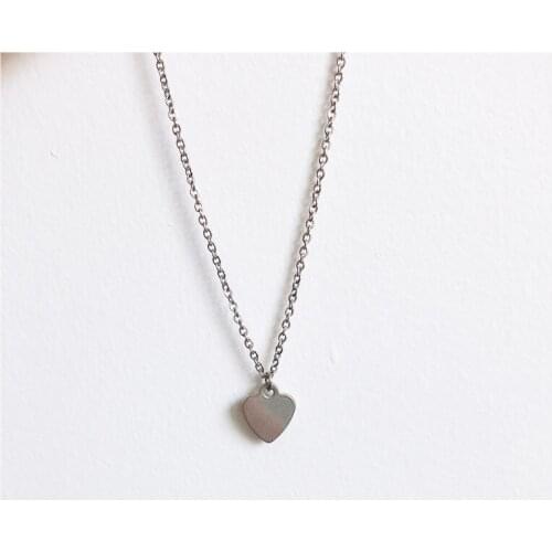 Love Heart Charm Necklace Stainless Steel Heart Clavicle Chain Pendant Womens Party Necklace Jewelry Christmas Birthday Gifts