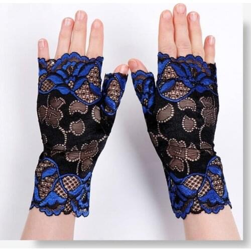 Half-Finger Lace Gloves, Breathable Thin Section Hyuna Leaking Fingers, Sunscreen and Scars, Riding and Driving Womens Gloves