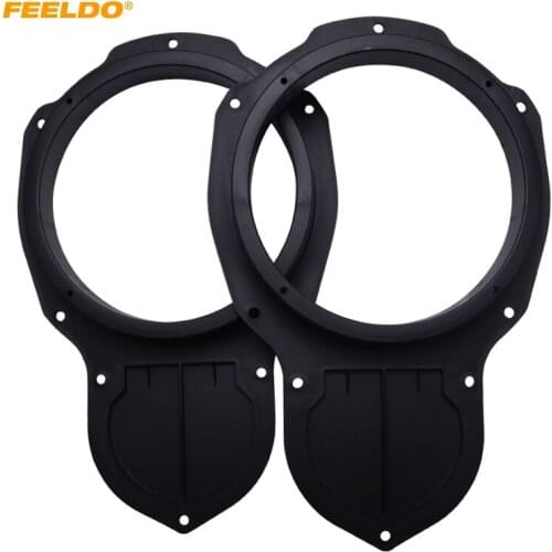 FEELDO 2pc Car Speaker Spacer Adapter Horn Mounts For Volkswagen Jetta R36 New Magoton CC Front Door Stereo Refitting Rings