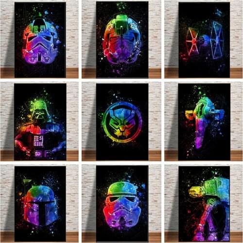 Marvel Masked Stormtroopers Canvas Paintings Star Wars Posters and Helmet Prints Wall Art Pictures for Living Room Home Decor