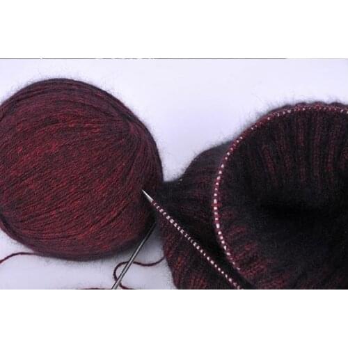 Clearance velvet mink balls Warm soft Cashmere yarn Hand-knitted for Knitting Baby Scarf yarn black color