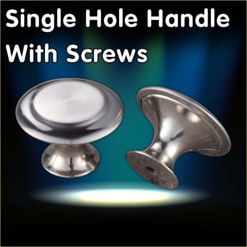 Myhomera Cabinet Knob Stainless Steel Cupboard Pullers Drawer Knobs Furniture Wardrobe Round Handle Kitchen Door Pulls Hardware