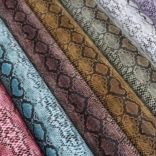 10 yards roll New Printed Snake Print PVC Artificial Leather fashion decoration PVC leather fabric