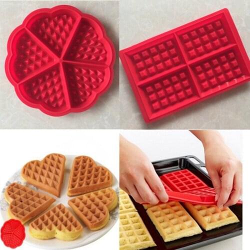 Waffle Mold Silicone Candy Chocolate Muffin Maker Bakeware Accessories