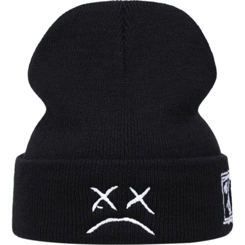 Winter Embroidery Lil Peep Beanie Knitted Hat xxxtentacion lil.peep Love Knit Cap Skullies Warm Ski Hip Hop Hat Outdoor Hats