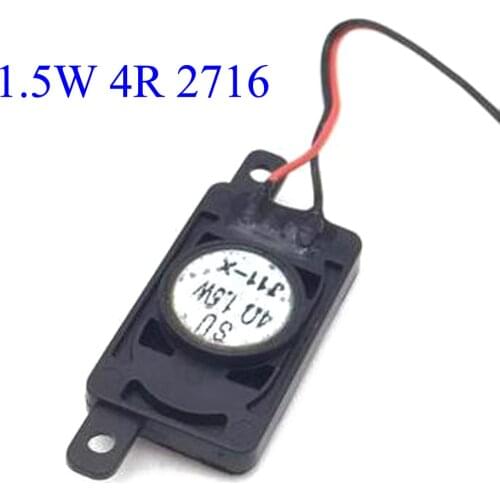YuXi 1 pair Notebook Speaker Horn 1.5W 4R 2716 1627 Loud speaker 4 ohms 1.5 Watt 4R 1.5W 27*16MM thick 6MM with terminal wire