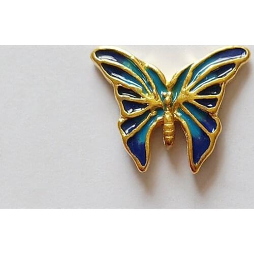 10 PCS 19*24mm Metal Alloy Cloisonne Butterfly Beads DIY Beads Handmade Accessories For Jewelry Making