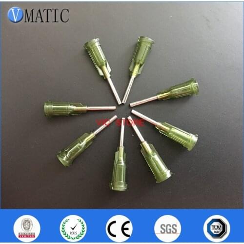 Free Shipping 100Pcs 0.5'' 1/2 Inch Tubing Length 14G Luer Lock S.S.Glue Plastic Dispensing Needle Tip