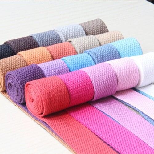 20 mm 10 yards thick Canvas Ribbon Belt Diy knitted ribbons belt canvas bag webbing bag luggage ribbons