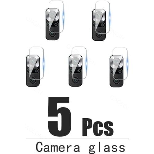 5Pcs for Xiaomi Redmi Note 10 Pro Max 9 9A 9s 9C NFC 8t 8 Camera Lens Protector Tempered Glass Back Screen on Redme 9t Glass