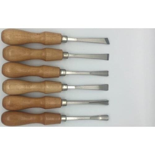 6pcs Professional Wood Carving Chisel Knife Hand Tool Set For Basic Detailed Carving Woodworkers Gouges
